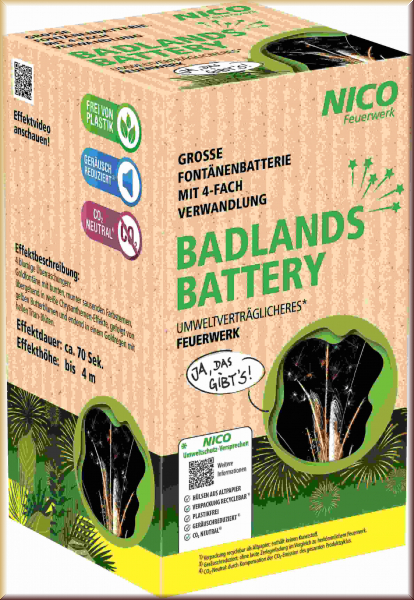 NICO Europe 59455 Badlands Battery, 4er-Fontänenbatterie - Bild